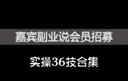 嘉宾副业说实操36技合集，价值1380元-鑫诺空间个人笔记本