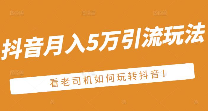 老古董·抖音月入5万引流玩法，看看老司机如何玩转抖音(附赠：抖音另类引流思路)-鑫诺空间个人笔记本