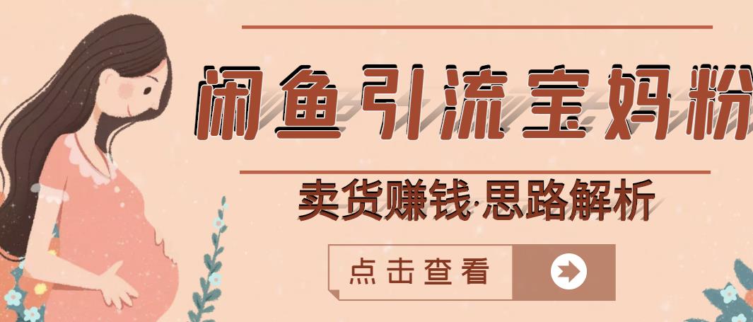 闲鱼引流宝妈粉 卖货赚钱一个月收益30000 （实操视频教程）-鑫诺空间个人笔记本