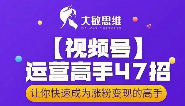 大敏思维-视频号运营高手47招，让你快速成为涨粉变现高手-鑫诺空间个人笔记本