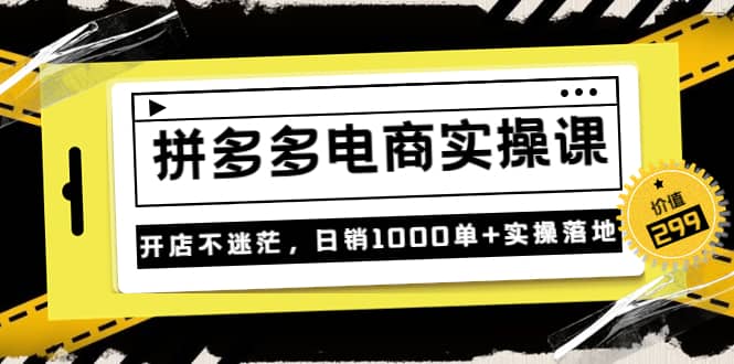 《拼多多电商实操课》开店不迷茫，日销1000单 实操落地（价值299元）-鑫诺空间个人笔记本