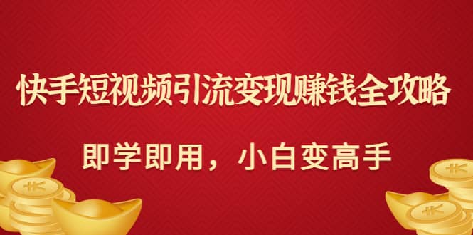 快手短视频引流变现赚钱全攻略：即学即用，小白变高手（价值980元）-鑫诺空间个人笔记本