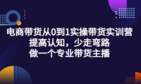 电商带货从0到1实操带货实训营:提高认知,少走弯路,做一个专业带货主播-鑫诺空间个人笔记本