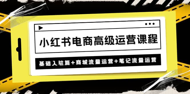 小红书电商高级运营课程：基础入驻篇 商城流量运营 笔记流量运营-鑫诺空间个人笔记本