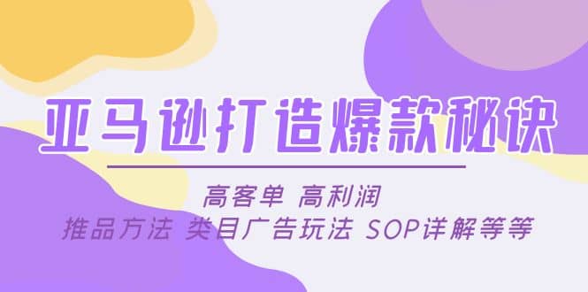 亚马逊打造爆款秘诀：高客单 高利润 推品方法 类目广告玩法 SOP详解等等-鑫诺空间个人笔记本