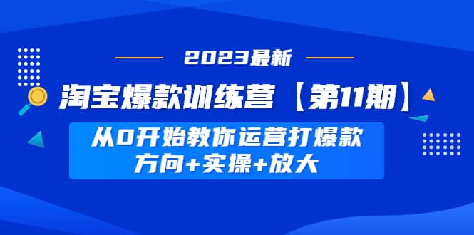 淘宝爆款训练营【第11期】 从0开始教你运营打爆款，方向 实操 放大-鑫诺空间个人笔记本