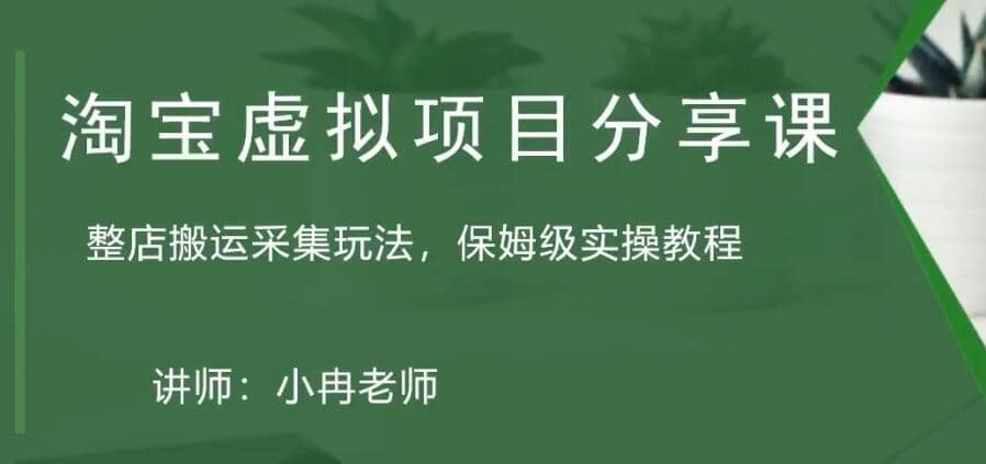 淘宝虚拟整店搬运采集玩法分享课：整店搬运采集玩法，保姆级实操教程-鑫诺空间个人笔记本