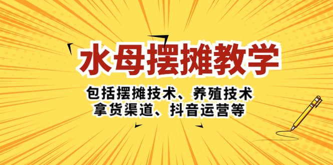 水母·摆摊教学，包括摆摊技术、养殖技术、拿货渠道、抖音运营等-鑫诺空间个人笔记本