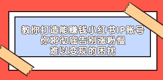 教你打造能赚钱小红书IP账号，了解透彻小红书的真正玩法-鑫诺空间个人笔记本