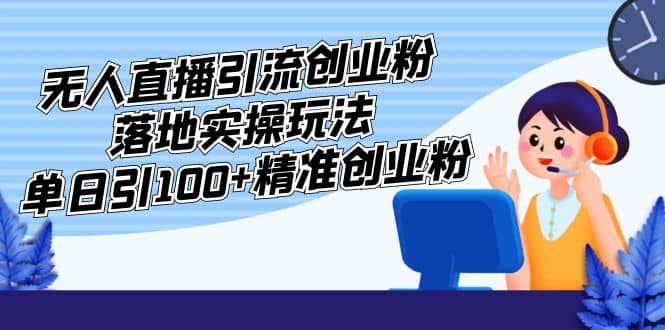 外面收费3980的无人直播引流创业粉落地实操玩法，单日引100 精准创业粉-鑫诺空间个人笔记本