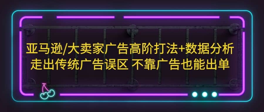 亚马逊/大卖家广告高阶打法 数据分析，走出传统广告误区 不靠广告也能出单-鑫诺空间个人笔记本