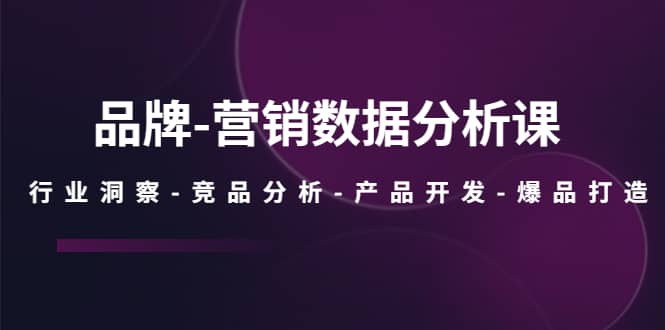 品牌-营销数据分析课，行业洞察-竞品分析-产品开发-爆品打造-鑫诺空间个人笔记本