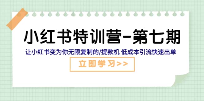 小红书特训营-第七期 让小红书变为你无限复制的/提款机 低成本引流快速出单-鑫诺空间个人笔记本