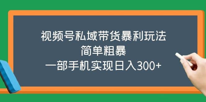 视频号私域带货暴利玩法，简单粗暴-鑫诺空间个人笔记本