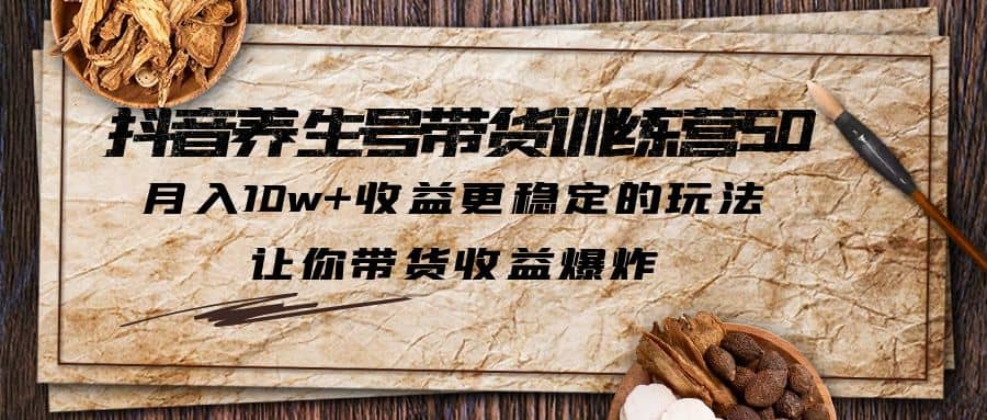 抖音养生号带货·训练营5.0 月入10w 稳定玩法 让你带货收益爆炸(更新)-鑫诺空间个人笔记本