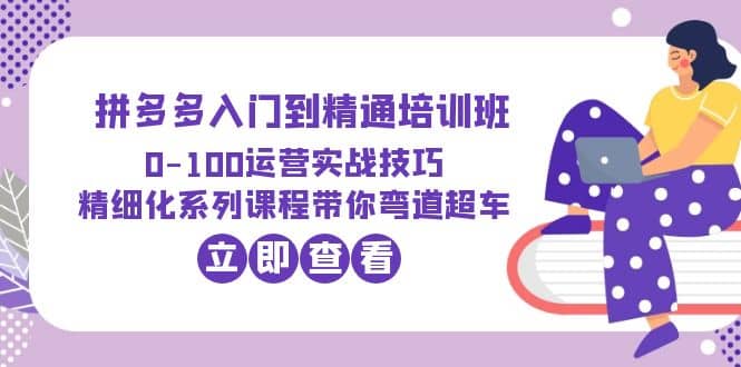 2023拼多多入门到精通培训班：0-100运营实战技巧 精细化系列课带你弯道超车-鑫诺空间个人笔记本