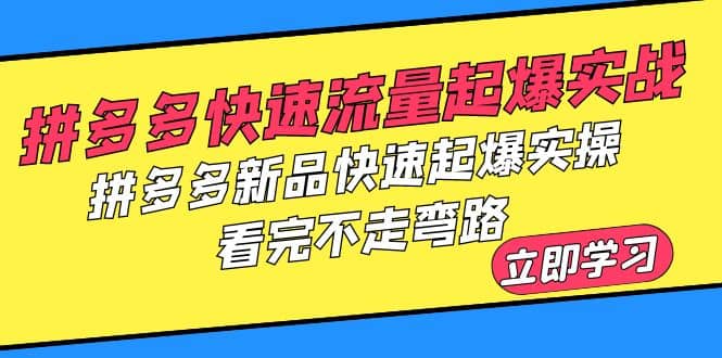 拼多多-快速流量起爆实战，拼多多新品快速起爆实操，看完不走弯路-鑫诺空间个人笔记本