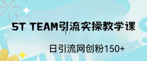 ST TEAM引流实操课，日引流网创粉100-鑫诺空间个人笔记本